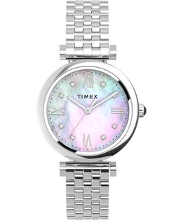 Parisienne 28mm Stainless Steel Bracelet Watch Silver-Tone/Mother-of-Pearl large