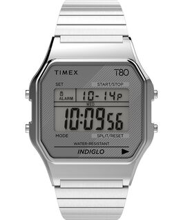 Timex T80 34mm Stainless Steel Expansion Band Watch Silver-Tone large