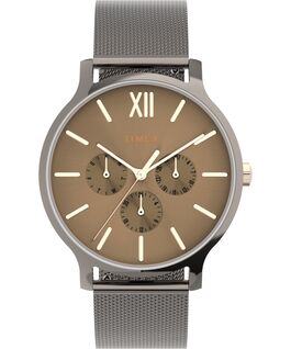 Transcend Multifunction 38mm Stainless Steel Mesh Band Watch Gunmetal/Black large