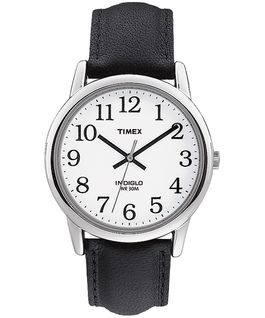 Easy Reader 35mm Leather Watch  Silver-Tone/Black/White large