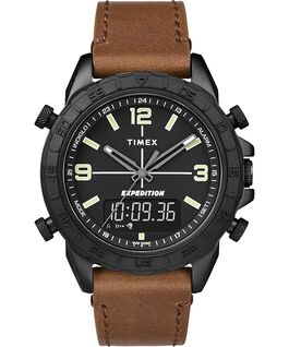 Expedition Pioneer Combo mit Schnellverschluss und Lederarmband, 41 mm Schwarz/braun large