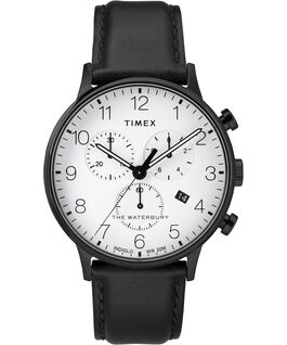 Waterbury-40mm-Classic-Chrono-Leather-Strap-Watch Black/White large