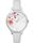 Crystal Bloom with Swarovski Elements 36mm Leather Watch Chrome/White large