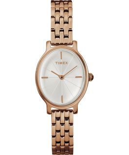 Milano Oval mit Armband aus Edelstahl, 24&nbsp;mm Ros&eacute;goldfarben/goldfarben/silberfarben large