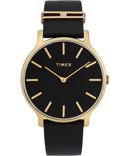 Transcend Zubeh&ouml;rarmband aus Leder, 38 mm Goldfarben/schwarz large