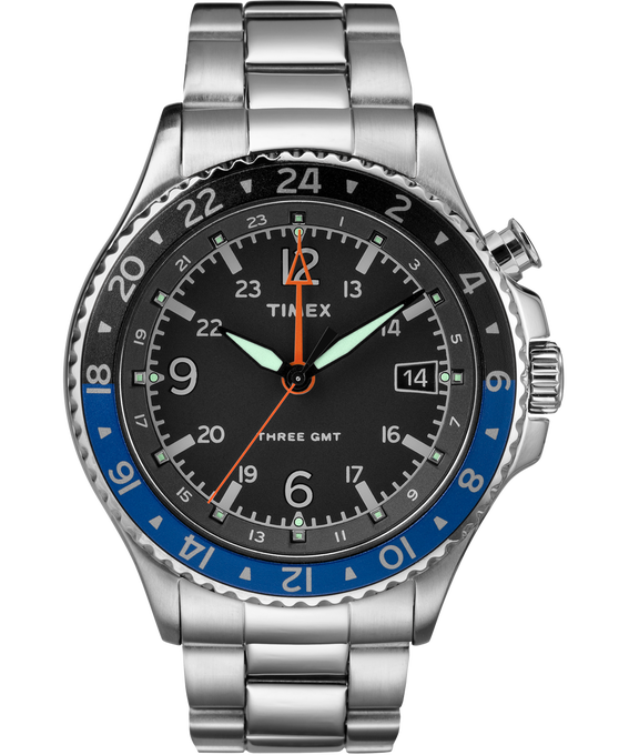 Allied Three GMT 43mm Stainless Steel Watch