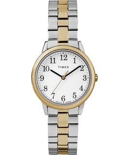 Easy Reader 30mm Stainless Steel Womens Watch Chrome/Two-Tone/White large