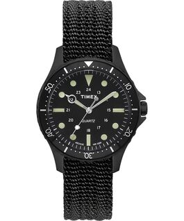 Navi Harbor mit Textilarmband, 38&nbsp;mm Schwarz/schwarz large