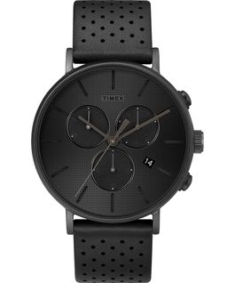 Fairfield Supernova 41mm Leather Strap Watch Black/Black large