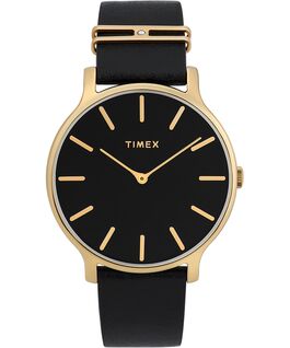 Transcend Zubeh&ouml;rarmband aus Leder, 38 mm Goldfarben/schwarz large