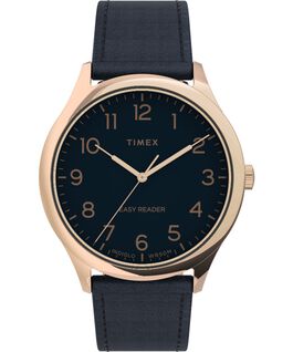 Easy Reader Gen1 mit Lederarmband, 40&nbsp;mm Ros&eacute;goldfarben/blau large