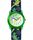 Kids Analog 29mm Elastic Patterned Fabric Watch Green/Blue/White large