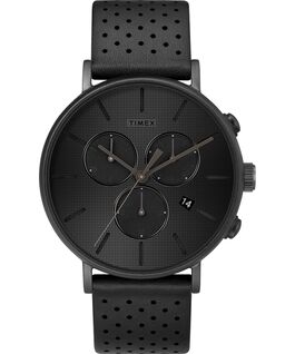 Fairfield Supernova 41mm Leather Strap Watch Black/Black large