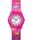 Kids Analog 29mm Elastic Patterned Fabric Watch Pink/White large