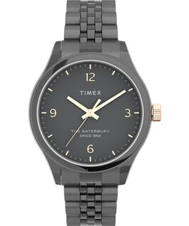 Waterbury Classic 34mm Watch Stainless Steel Gunmetal/Black/Rose-Gold-Tone large