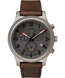 Allied LT Chronograph mit Lederarmband, 42&nbsp;mm Grau/braun large