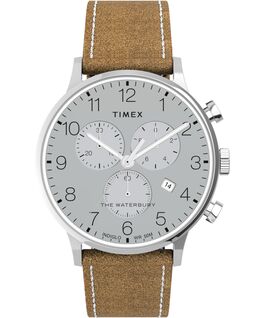 Waterbury-40mm-Classic-Chrono-Leather-Strap-Watch Stainless-Steel/Tan large
