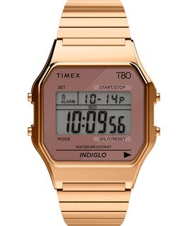 Timex T80 34mm Stainless Steel Expansion Band Watch Rose-Gold-Tone large