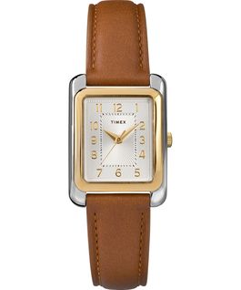 Meriden mit Lederarmband, 25&nbsp;mm Zweifrabig/braun/silberfarben large