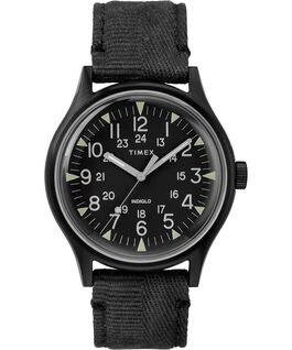 MK1 aus Stahl mit Textilarmband, 40&nbsp;mm Schwarz large