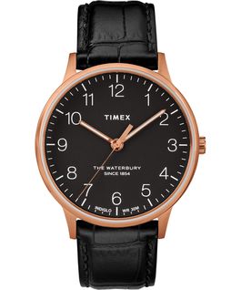 Waterbury-40mm-Classic-Leather-Croco-Strap-Watch Rose-Gold-Tone/Black large