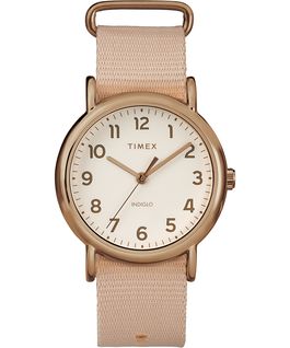Weekender Pastels 38mm Nylon Strap Watch Rose-Gold-Tone/Pink/Cream large