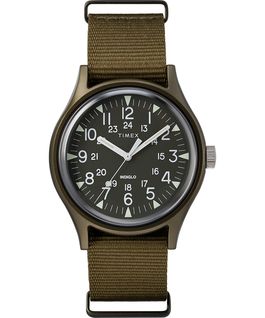 MK1 Aluminum 40mm Nylon Strap Watch Brown large