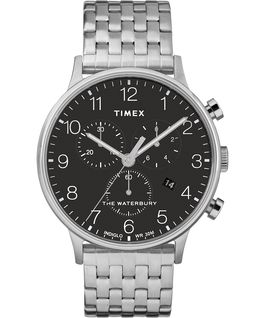 Waterbury 40mm Classic Chrono Stainless Steel Watch Stainless-Steel/Black large