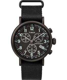Standard Chronograph mit Textilarmband, 40&nbsp;mm Schwarz large
