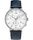 Fairfield Chronograph 41mm Leather Strap Watch Silver-Tone/Blue/White large
