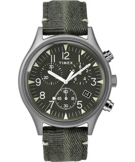 MK1 Chronograph Steel 42mm Fabric Strap Watch Stainless-Steel/Green large