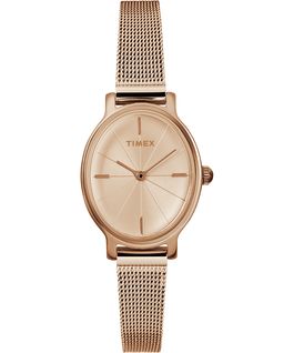 Milano Oval mit Mesh-Armband aus Edelstahl, 24&nbsp;mm Ros&eacute;goldfarben large