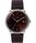 Marlin&reg; 40mm Automatic Leather Strap Watch Burgundy/Silver-Tone large