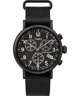 Standard Chronograph 40mm Fabric Strap Watch Black large