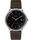 Marlin&reg; 40mm Automatic Leather Strap Watch Black/Silver-Tone large