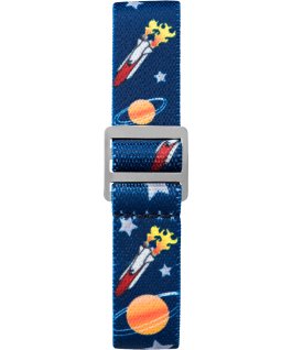 Peanuts 28mm Elastic Fabric Strap Watch Blue large