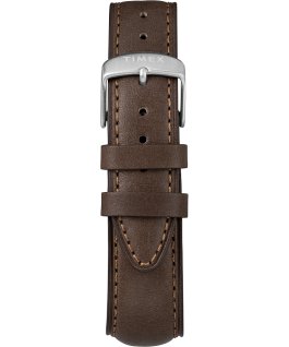 Waterbury Traditional Chronograph mit 3 Ziffernbl&auml;ttern und Lederarmband, 42&nbsp;mm Edelstahl/braun/hellbraun large