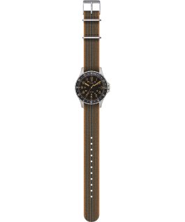 Navi Ocean mit Elastikarmband, 38 mm Edelstahl/schwarz large