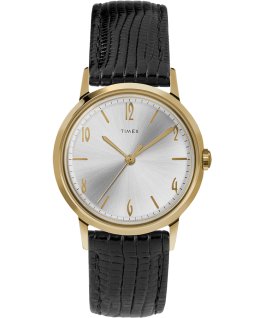 Marlin mit Handaufzug und Lederarmband, 34&nbsp;mm Black/Gold-Tone large