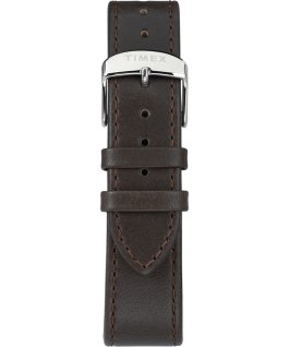 Standard mit Lederarmband, 40 mm Silberfarben/braun/cremefarben large