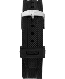 Allied Coastline mit rotierender L&uuml;nette und Silikonarmband, 43 mm Silberfarben/schwarz large