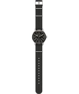 Navi Ocean, 38 mm, mit Textilarmband Edelstahl/grau/schwarz large