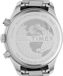 Waterbury Traditional Chronograph, 42 mm Edelstahlarmreif Edelstahl/silberfarben large