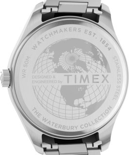 Waterbury Traditional mit Edelstahlarmband, 42 mm Edelstahl/silberfarben large