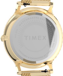 Transcend mit Mesh-Edelstahlarmband, 38 mm Goldfarben/wei&szlig; large