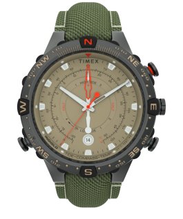 Allied 45mm Fabric Strap Watch Gunmetal/Tan large