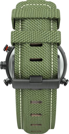 Allied 45mm Fabric Strap Watch Gunmetal/Tan large