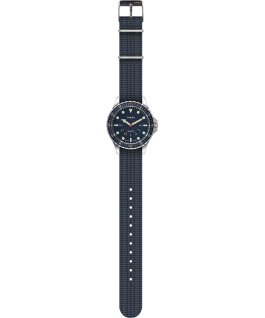 Navi Depth, 38&nbsp;mm, mit Textilarmband Edelstahl/blau large