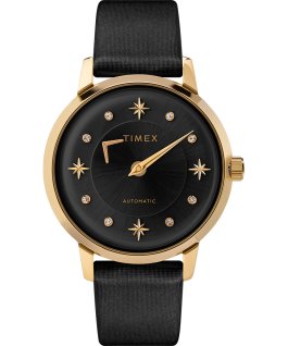 Celestial Opulence Automatic 38 mm Armbanduhr mit strukturiertem Armband Goldfarben/schwarz large