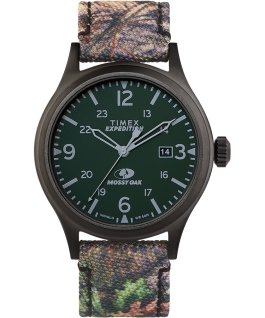 Timex x Mossy Oak Expedition Scout mit Stoffarmband, 40 mm Schwarz/braun large